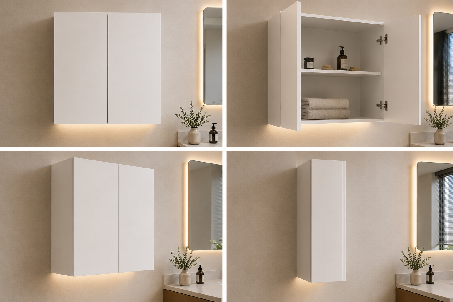 کابینت آماده دیواری دو درب سایز ارتفاع 90 در طول 70 در عمق 35