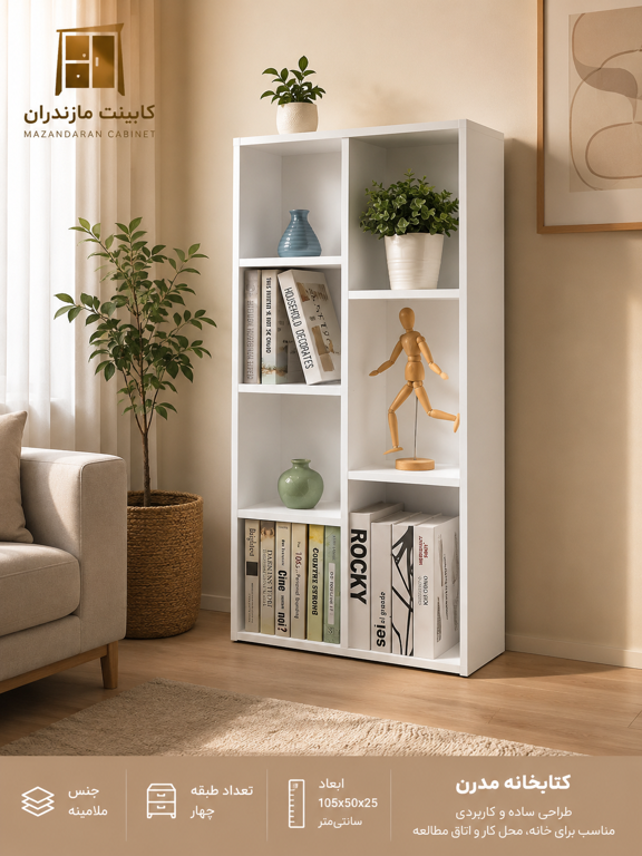 کتابخانه مدرن  | کابینت مازندران