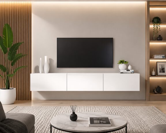 میز تلویزیون دیواری MDF مدل مدرن