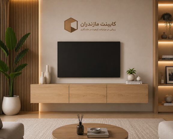 میز تلویزیون دیواری MDF مدل مدرن