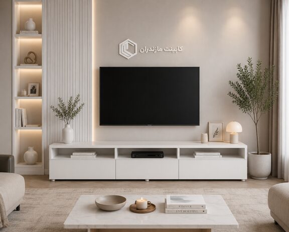 میز تلویزیون MDF مدل مدرن 200 سانتی‌متری | کابینت مازندران